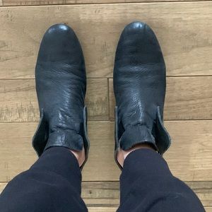 Marsell. Black leather booties/shoes.